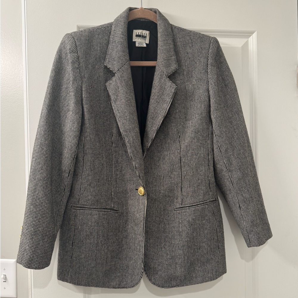 Classic Black and White Women's Blazer